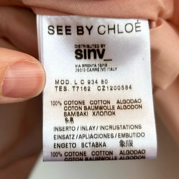 Chloé Pink Button down  light Blouse, size 6 - Picture 13 of 13